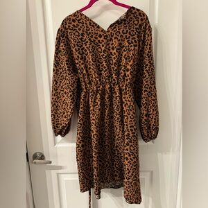 Large Animal Print Wrap Dress Preloved